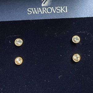 Swarovski Harley Pierced stud Earrings Crystal silk rose gold 1111911